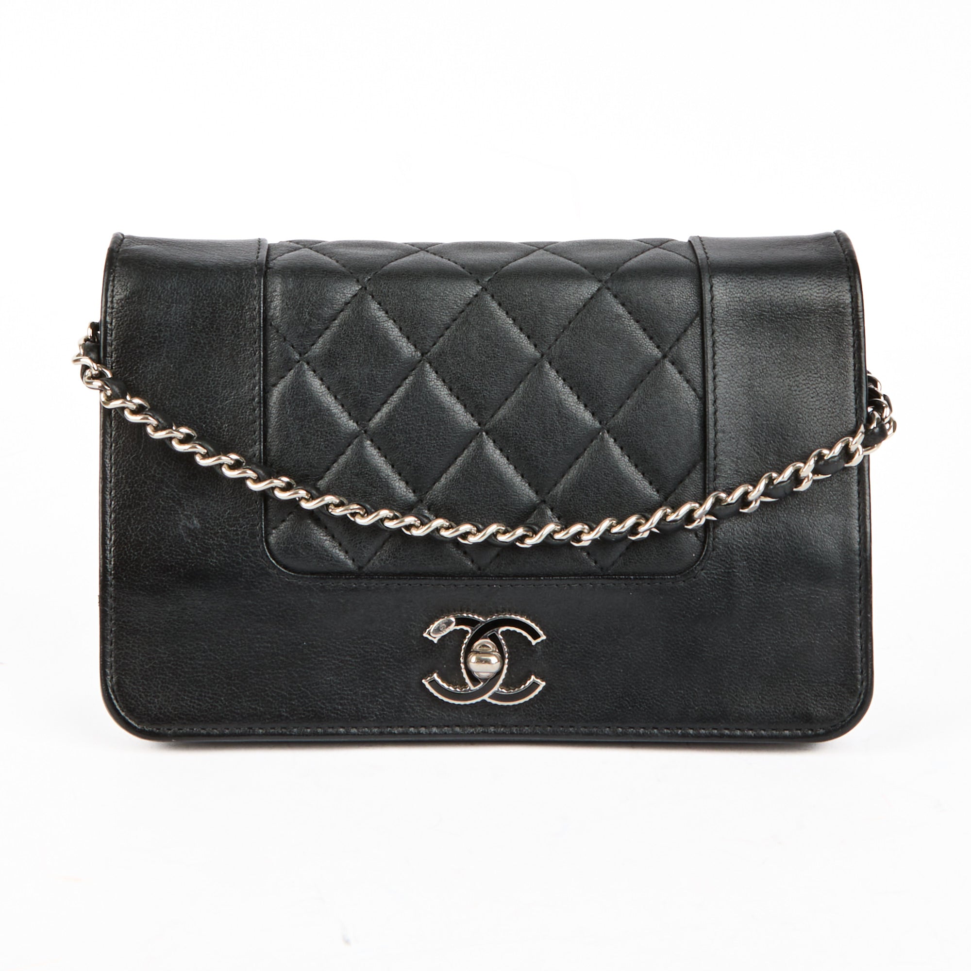 CHANEL - Sac bandoulière Mademoiselle cuir noir - Handbag