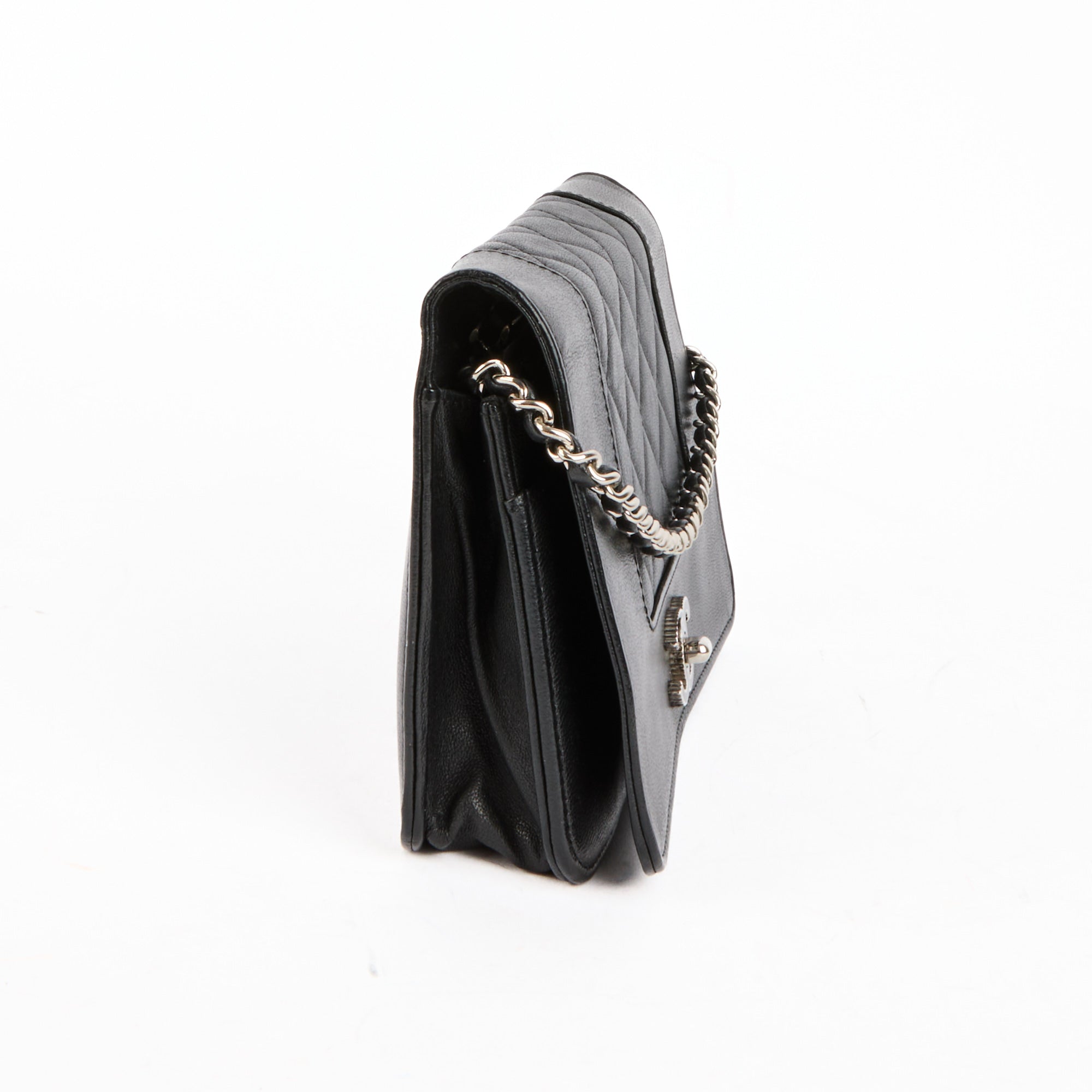 CHANEL - Sac bandoulière Mademoiselle cuir noir - Handbag