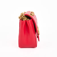 GUCCI - Sac bandoulière Marmont GG Mini Square cuir rouge - Handbag