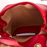 GUCCI - Sac bandoulière Marmont GG Mini Square cuir rouge - Handbag