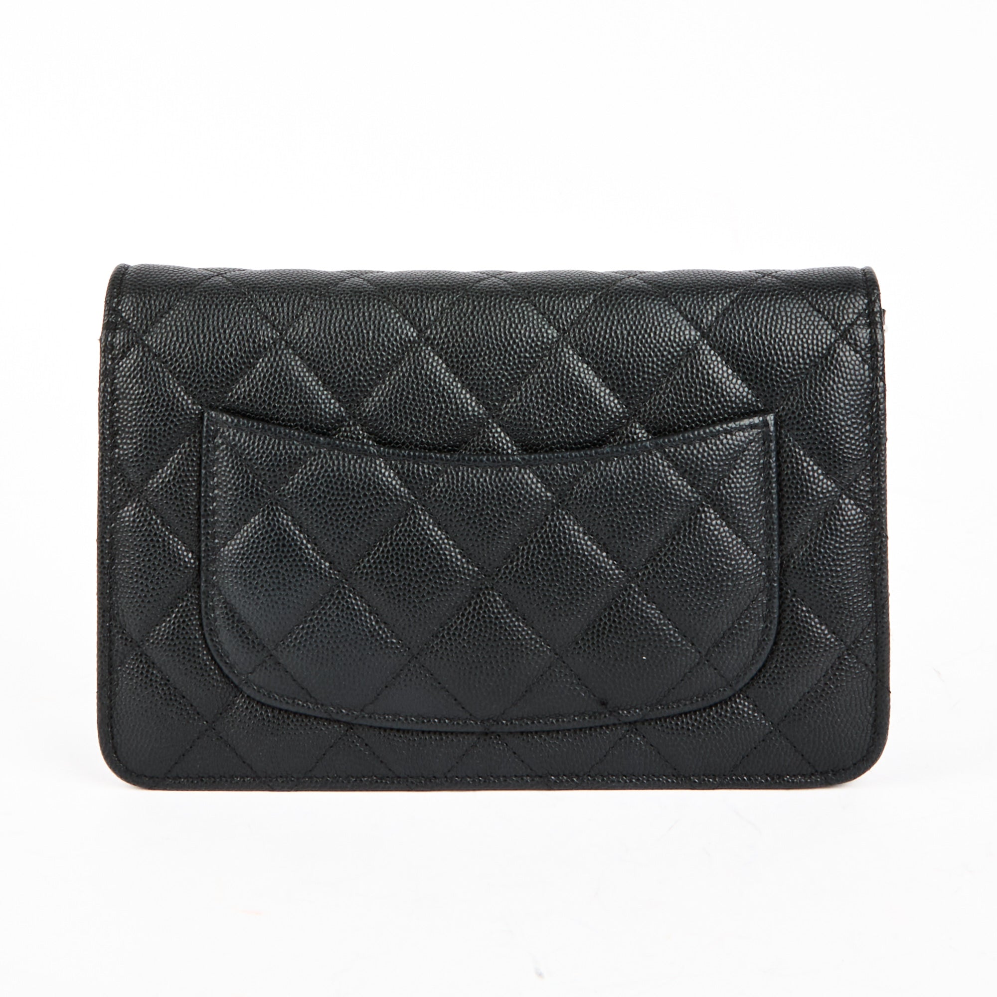 CHANEL - Wallet on Chain 19 shoulder bag in black caviar leather - Handbag