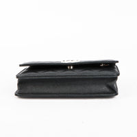 CHANEL - Wallet on Chain 19 shoulder bag in black caviar leather - Handbag