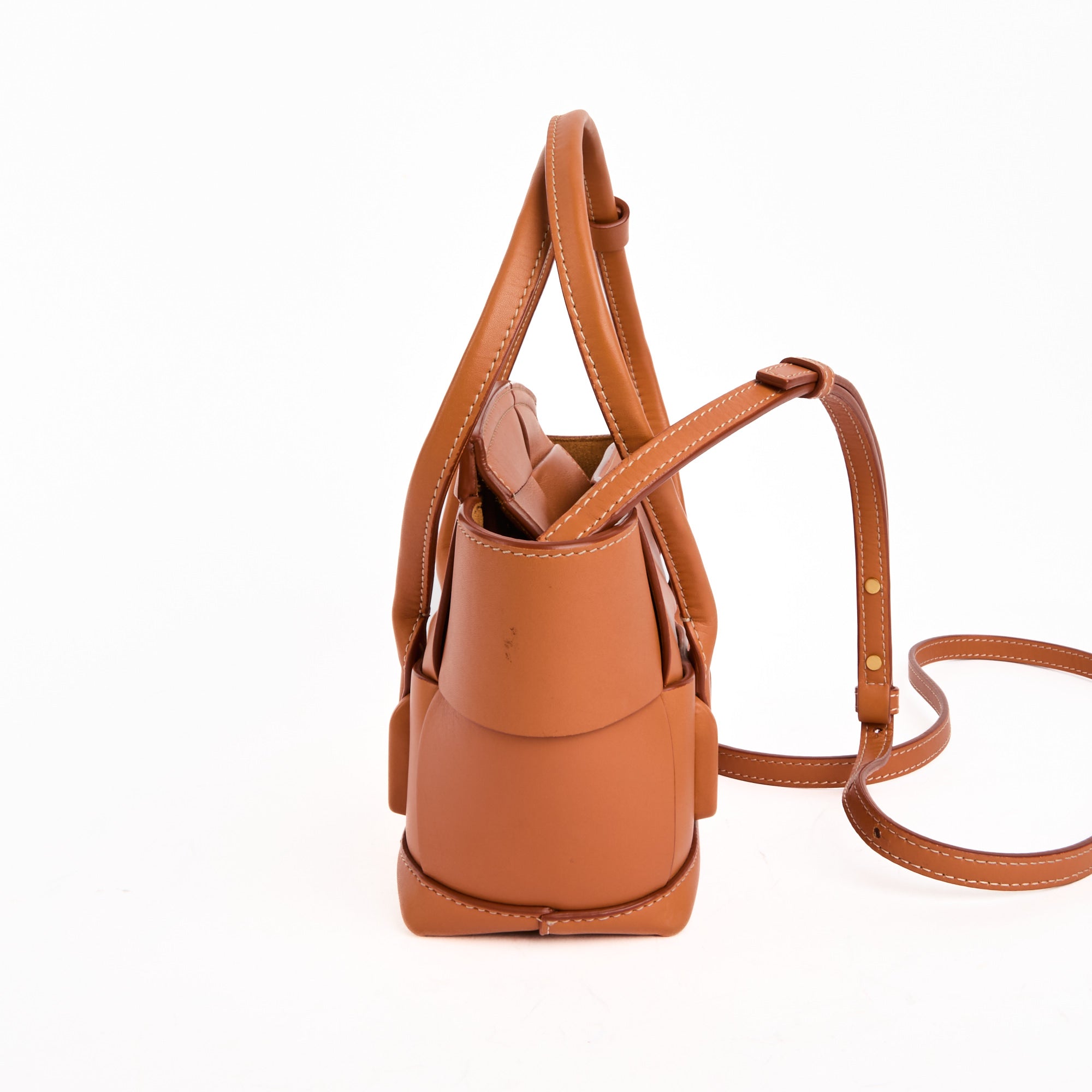 BOTTEGA VENETA -  Sac bandoulière Arco Small marron - Handbag