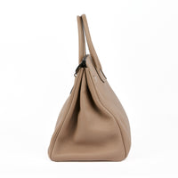HERMES - Sac à main Birkin 35 cuir Togo Gris Tourterelle - Handbag