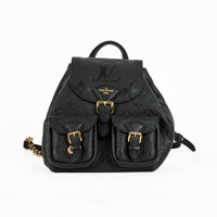 LOUIS VUITTON - Sac à dos Backup cuir Monogram Empreinte noir - Backpack
