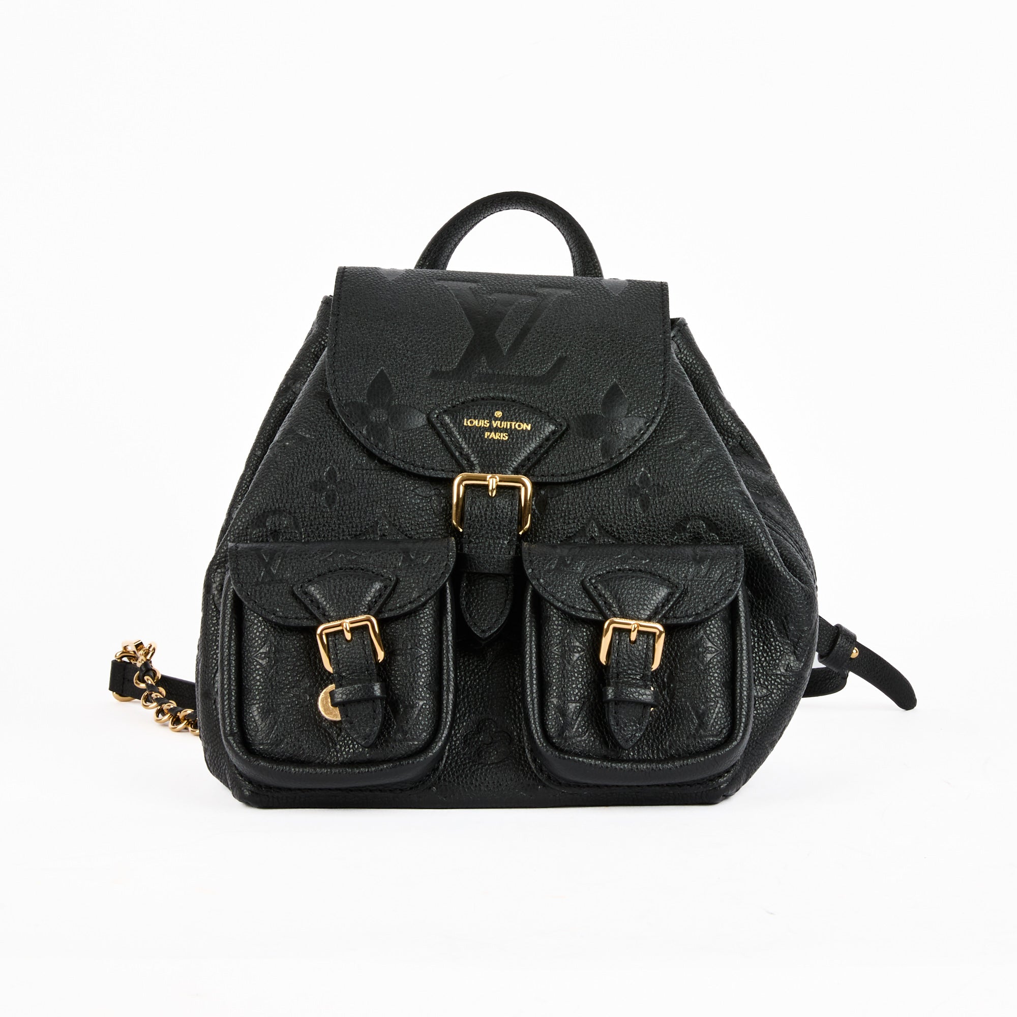 LOUIS VUITTON - Sac à dos Backup cuir Monogram Empreinte noir - Backpack