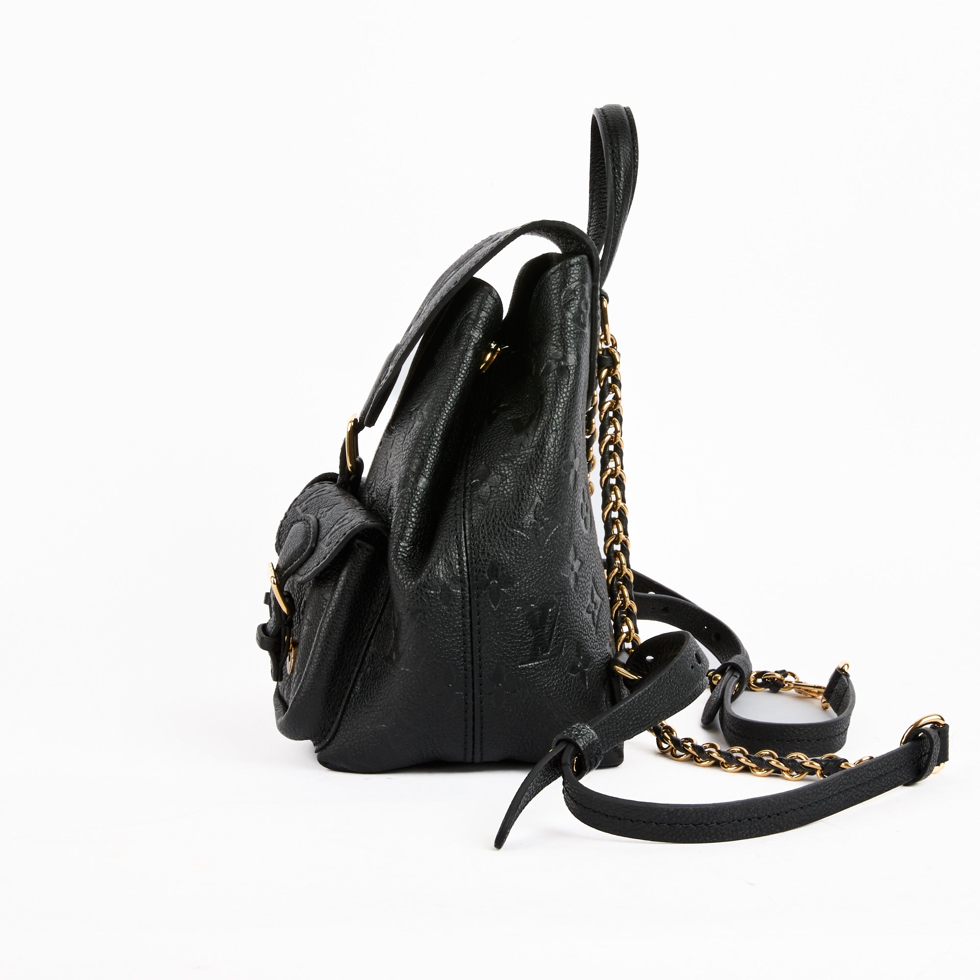 LOUIS VUITTON - Sac à dos Backup cuir Monogram Empreinte noir - Backpack