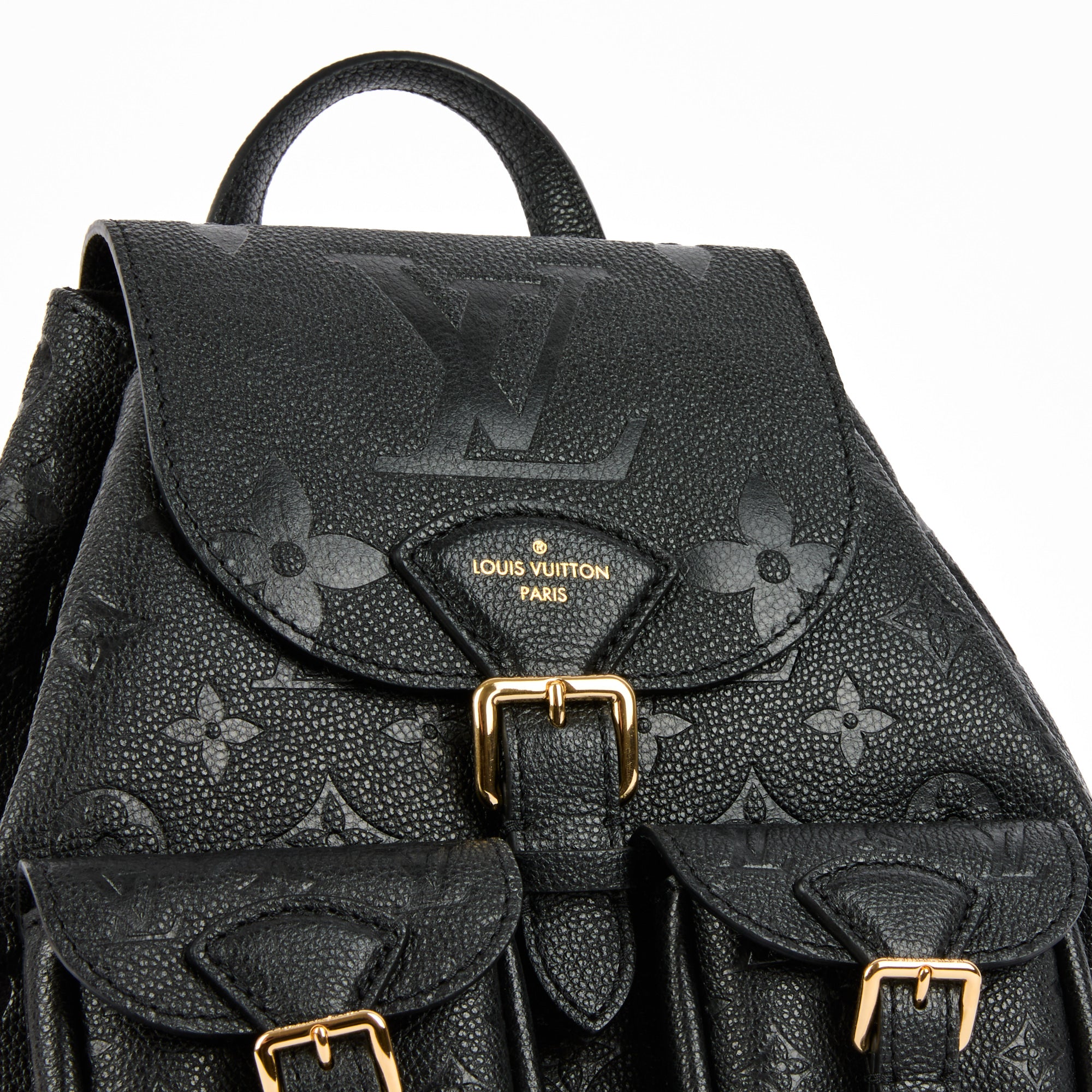 LOUIS VUITTON - Sac à dos Backup cuir Monogram Empreinte noir - Backpack