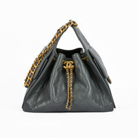 CHANEL - Sac bandoulière 25 Small cuir Caviar gris - Handbag