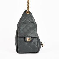 CHANEL - Sac bandoulière 25 Small cuir Caviar gris - Handbag