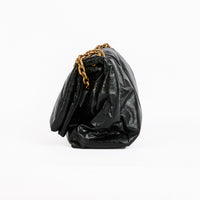 BALENCIAGA - Sac bandoulière Monaco Chain medium cuir noir - Handbag