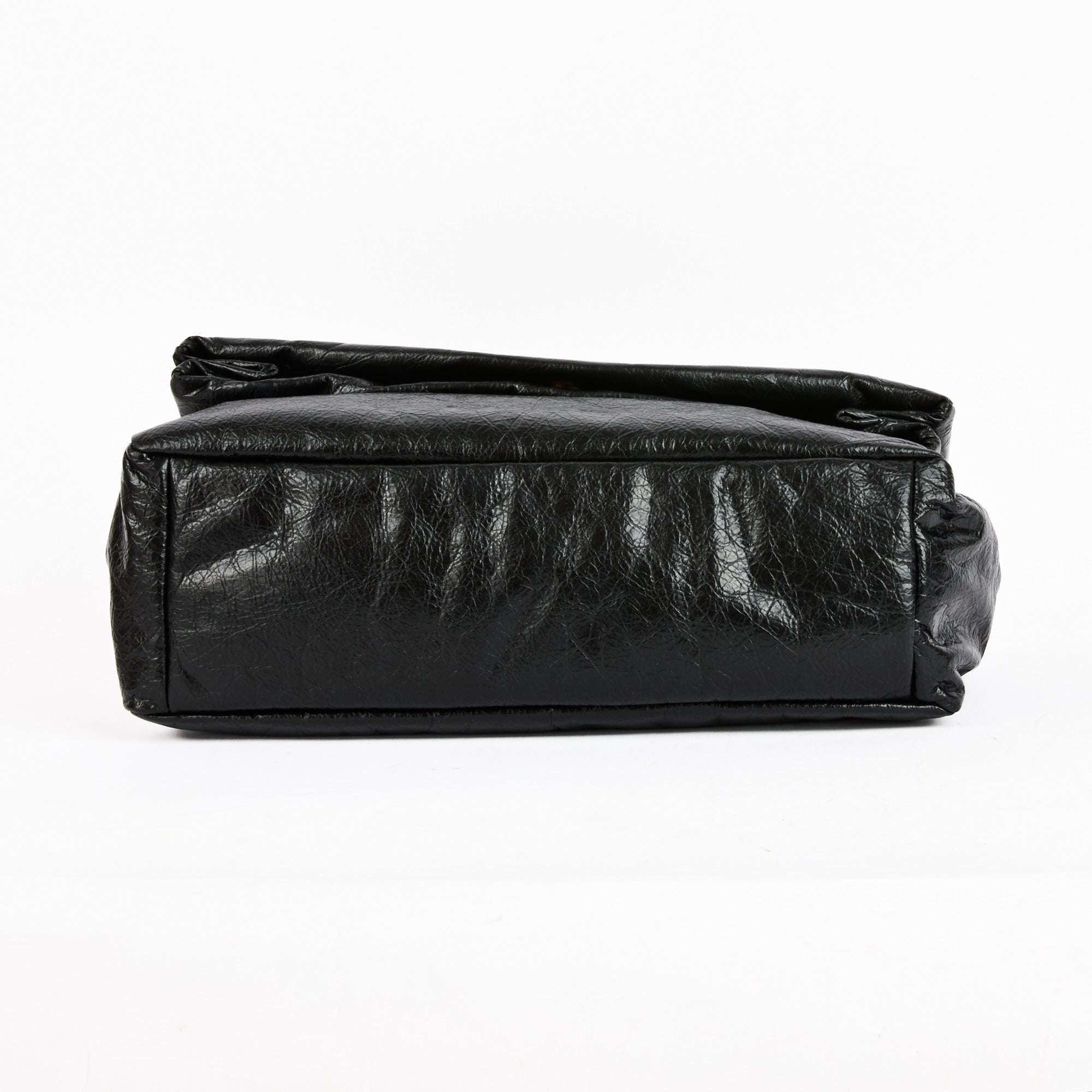 BALENCIAGA - Sac bandoulière Monaco Chain medium cuir noir - Handbag