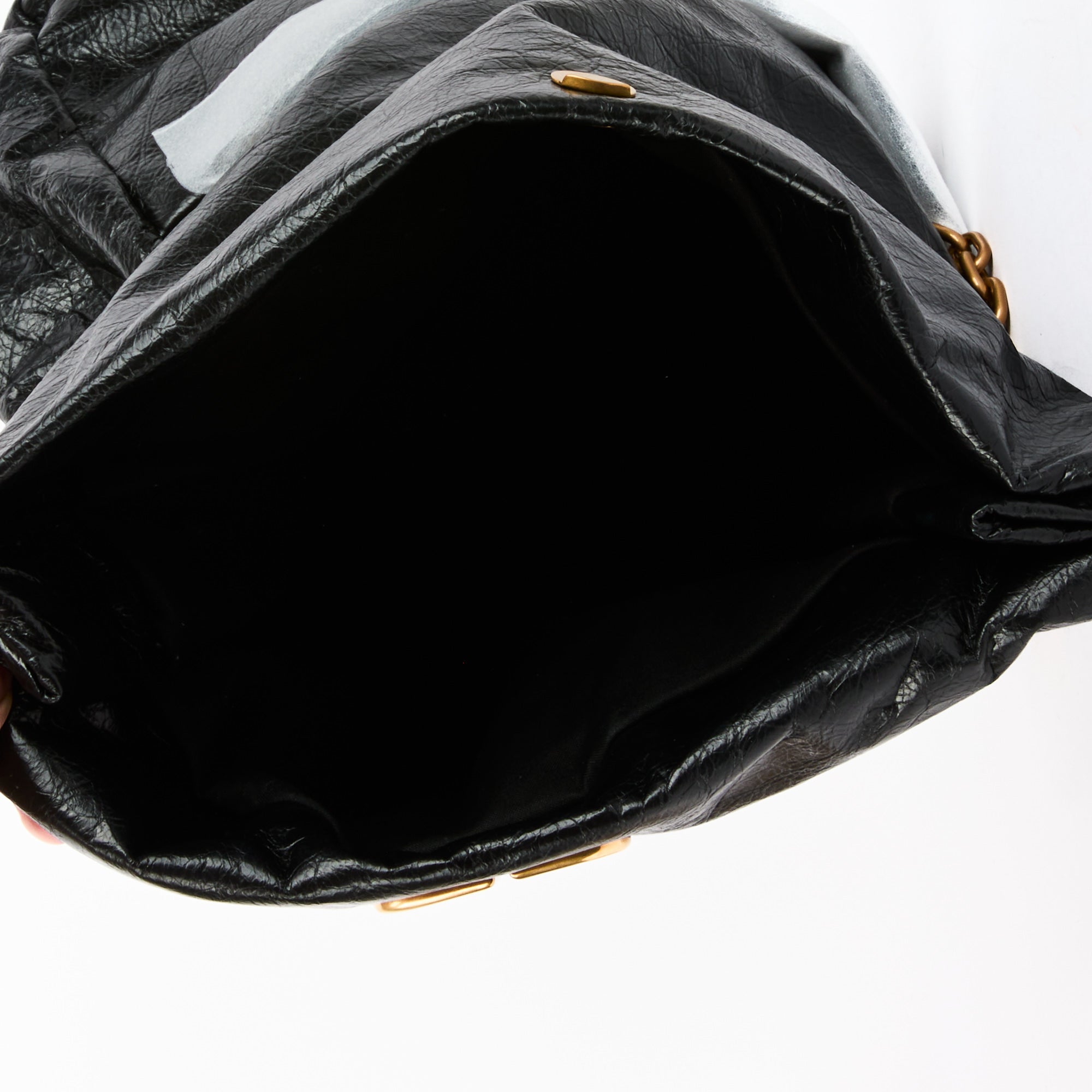 BALENCIAGA - Sac bandoulière Monaco Chain medium cuir noir - Handbag