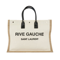 Saint Laurent - Sac à main Cabas Rive Gauche toile beige - Hand bag