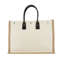 Saint Laurent - Sac à main Cabas Rive Gauche toile beige - Hand bag