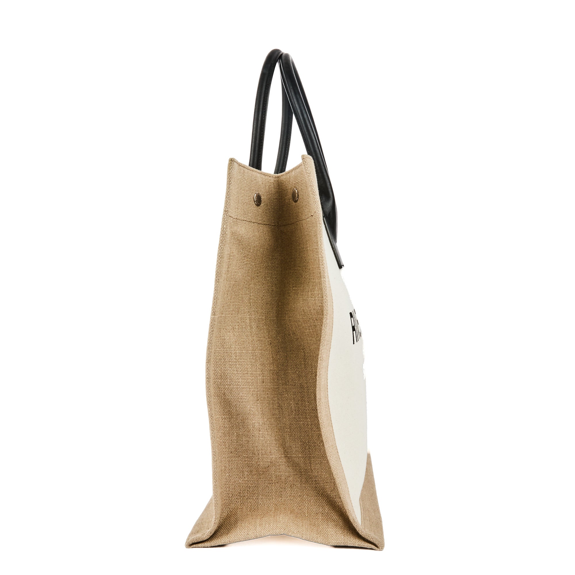 Saint Laurent - Sac à main Cabas Rive Gauche toile beige - Hand bag