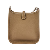 HERMES - Sac bandoulière Mini Evelyne cuir clémence Etoupe - Handbag