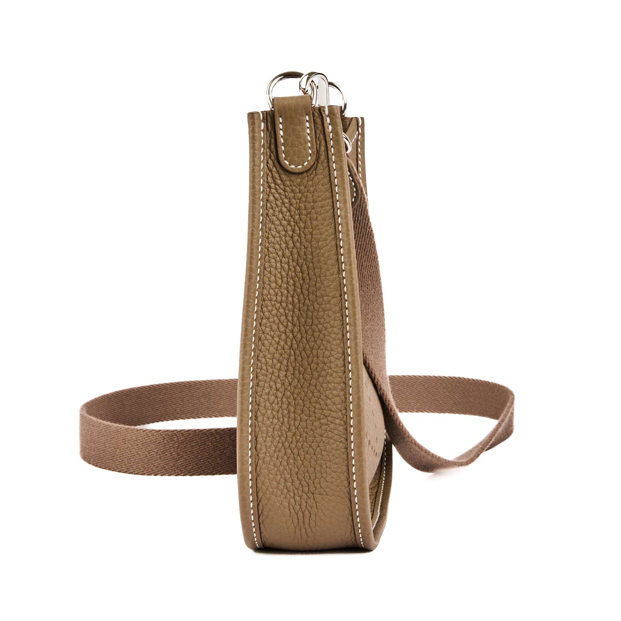 HERMES - Sac bandoulière Mini Evelyne cuir clémence Etoupe - Handbag
