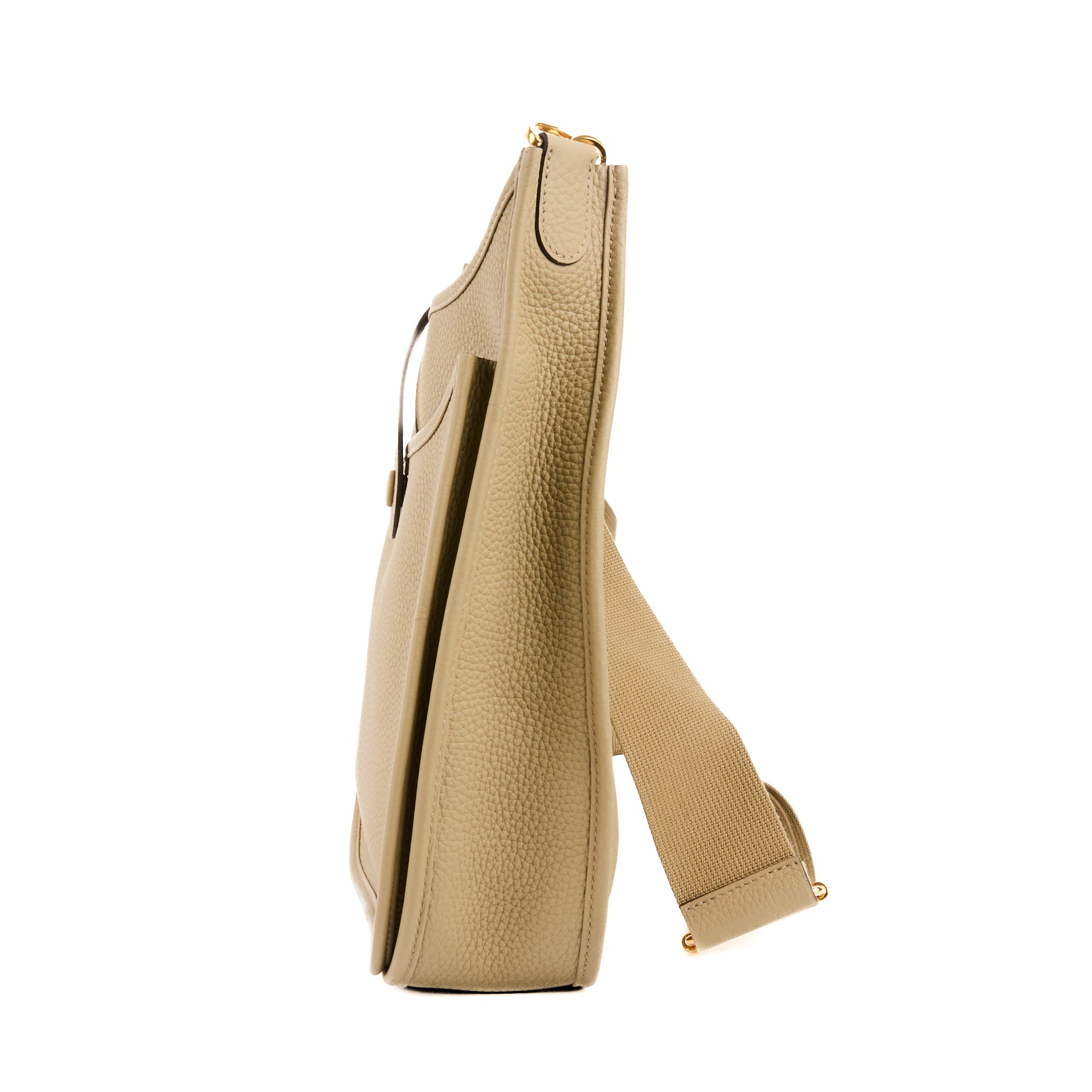 HERMES - Sac bandoulière Evelyne 29 cuir clémence Beige Marfa - Handbag