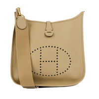 HERMES - Sac bandoulière Evelyne 29 cuir clémence Beige Marfa - Handbag