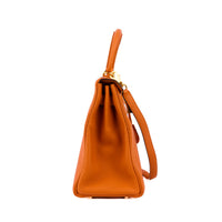 HERMES - Sac à main Kelly 28 cuir Togo Orange Retourné - Handbag