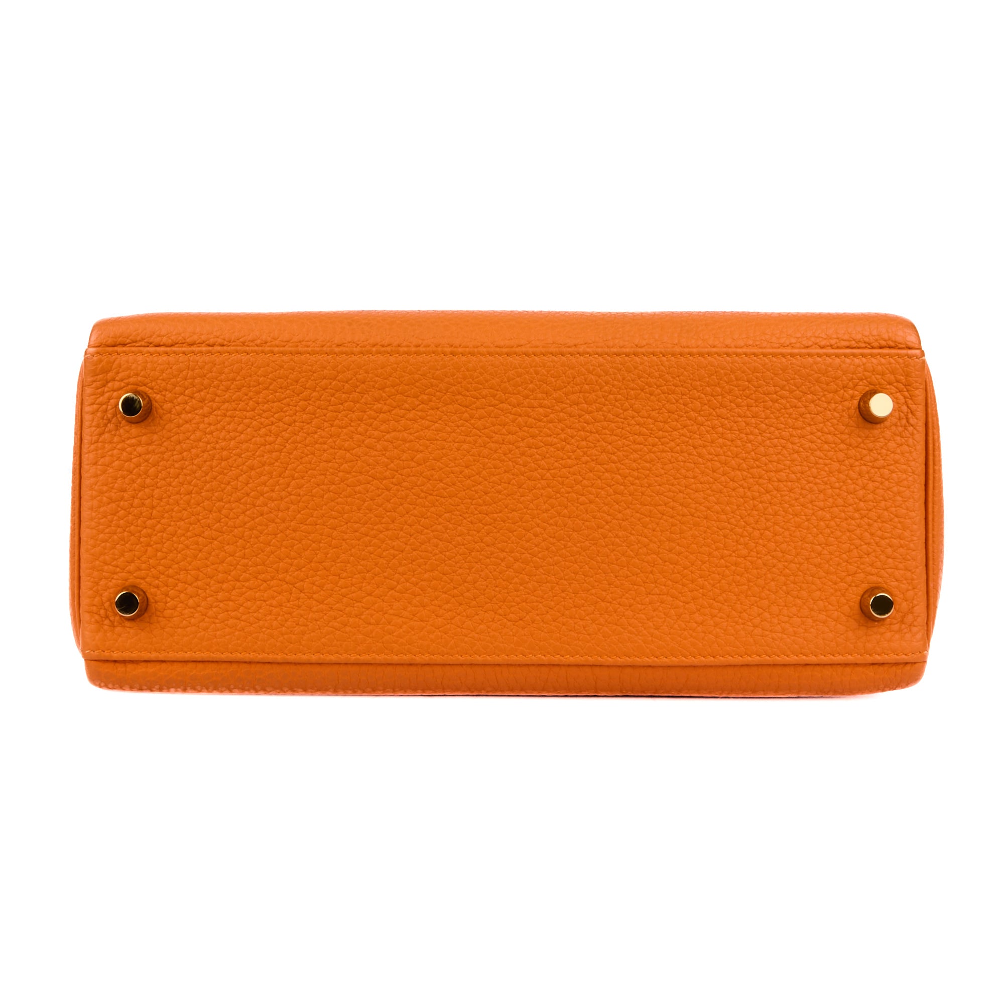 HERMES - Sac à main Kelly 28 cuir Togo Orange Retourné - Handbag