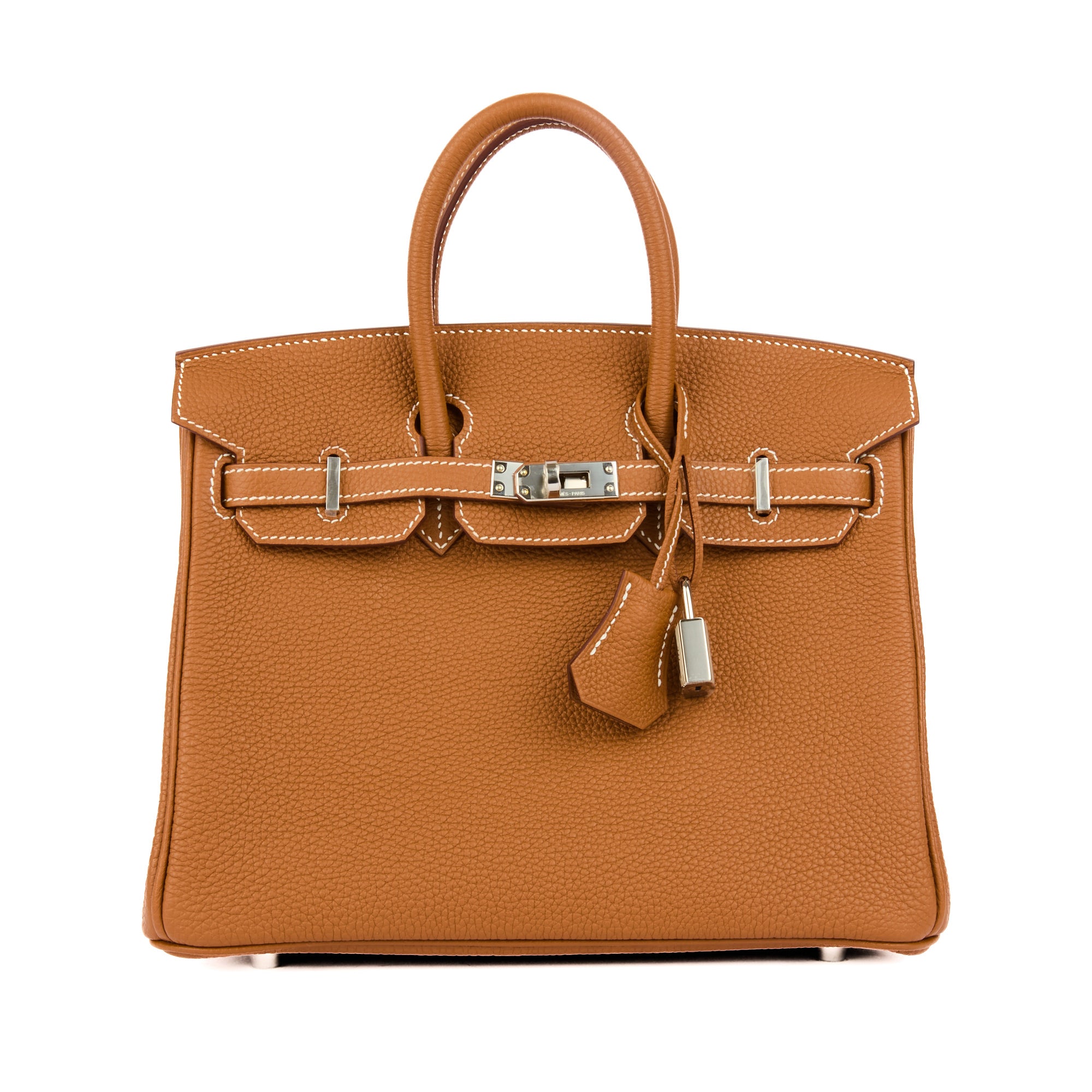 HERMES - Sac à main Birkin 25 cuir Togo Gold Retourné - Handbag