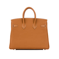 HERMES - Sac à main Birkin 25 cuir Togo Gold Retourné - Handbag