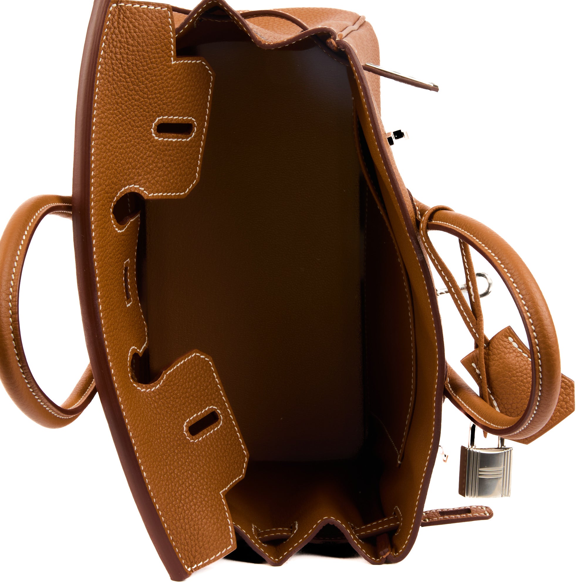 HERMES - Sac à main Birkin 25 cuir Togo Gold Retourné - Handbag