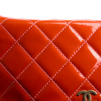 CHANEL - Sac bandoulière Wallet on Chain cuir vernis rouge - Handbag
