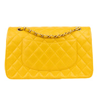 CHANEL - Sac bandoulière Timeless Classique 11.12 cuir caviar jaune - Handbag