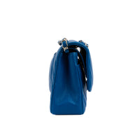 CHANEL - Sac bandoulière Timeless 11.12 cuir chevron caviar bleu - Handbag