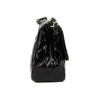 CHANEL - Sac bandoulière Mini Timeless Square cuir verni noir - Handbag