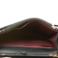 CHANEL - Sac bandoulière Wallet on chain classique cuir noir - Handbag