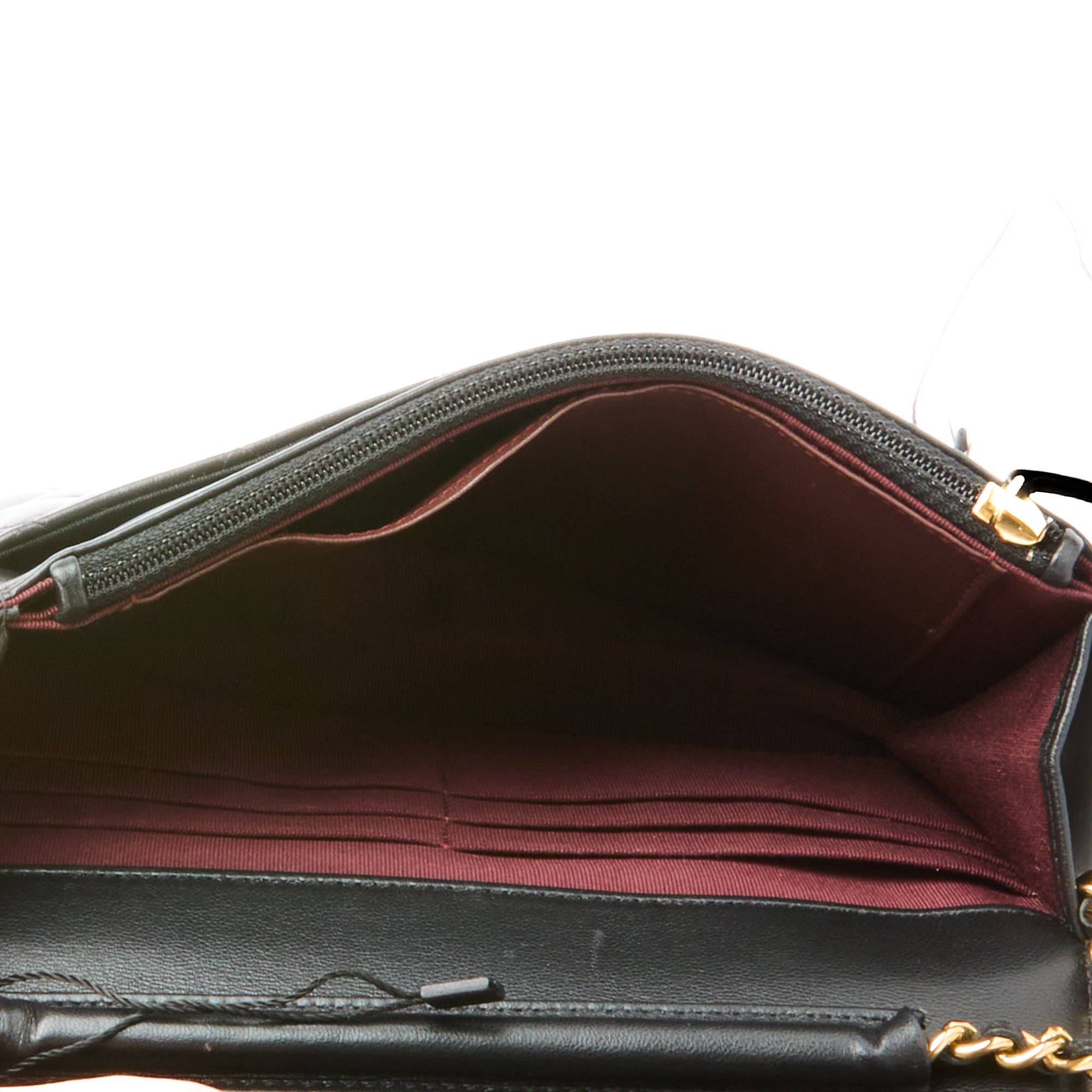 CHANEL - Sac bandoulière Wallet on chain classique cuir noir - Handbag