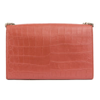 SAINT LAURENT - Sac bandoulière Kate Tassel cuir embossé crocodile rose - Handbag