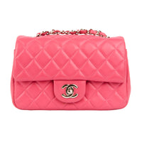 CHANEL - Sac bandoulière Mini Timeless cuir rose - Shoulder Bag