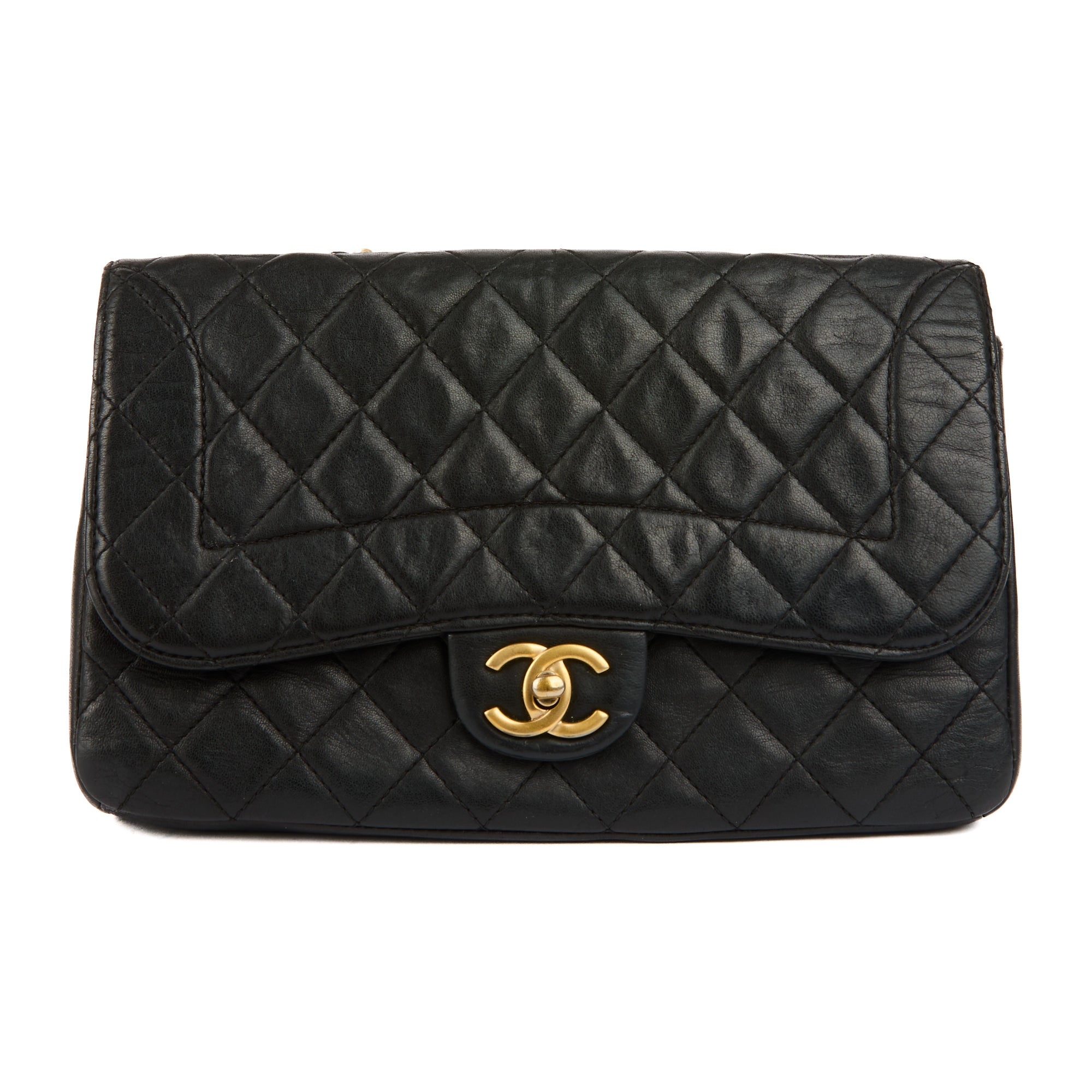 CHANEL - Sac bandoulière Diana Classique cuir noir - Handbag