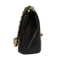 CHANEL - Sac bandoulière Diana Classique cuir noir - Handbag