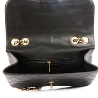 CHANEL - Sac bandoulière Diana Classique cuir noir - Handbag