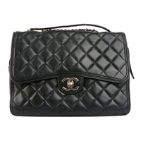 CHANEL - Sac bandoulière Timeless Jumbo cuir noir - Hand Bag