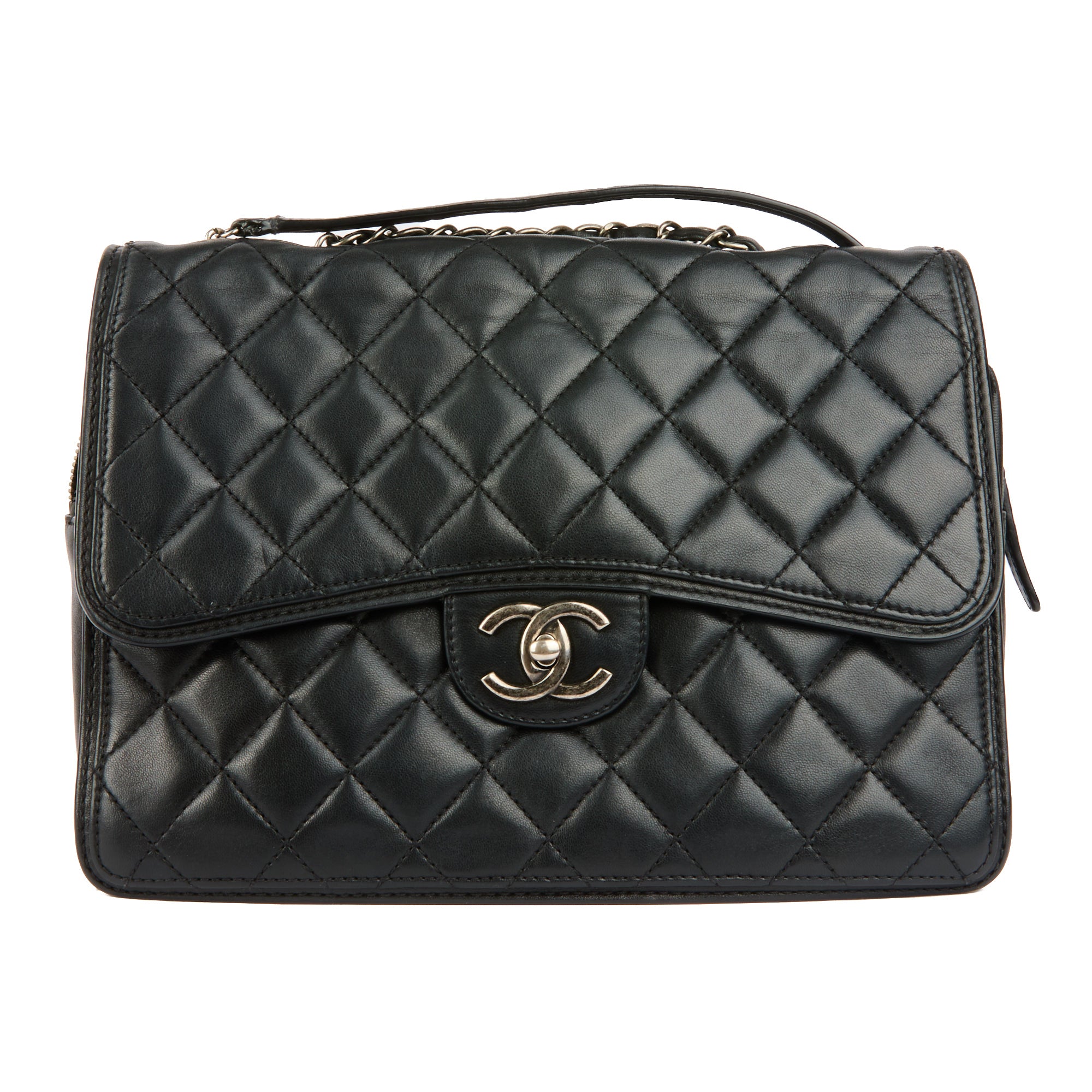 CHANEL - Sac bandoulière Timeless Jumbo cuir noir - Hand Bag