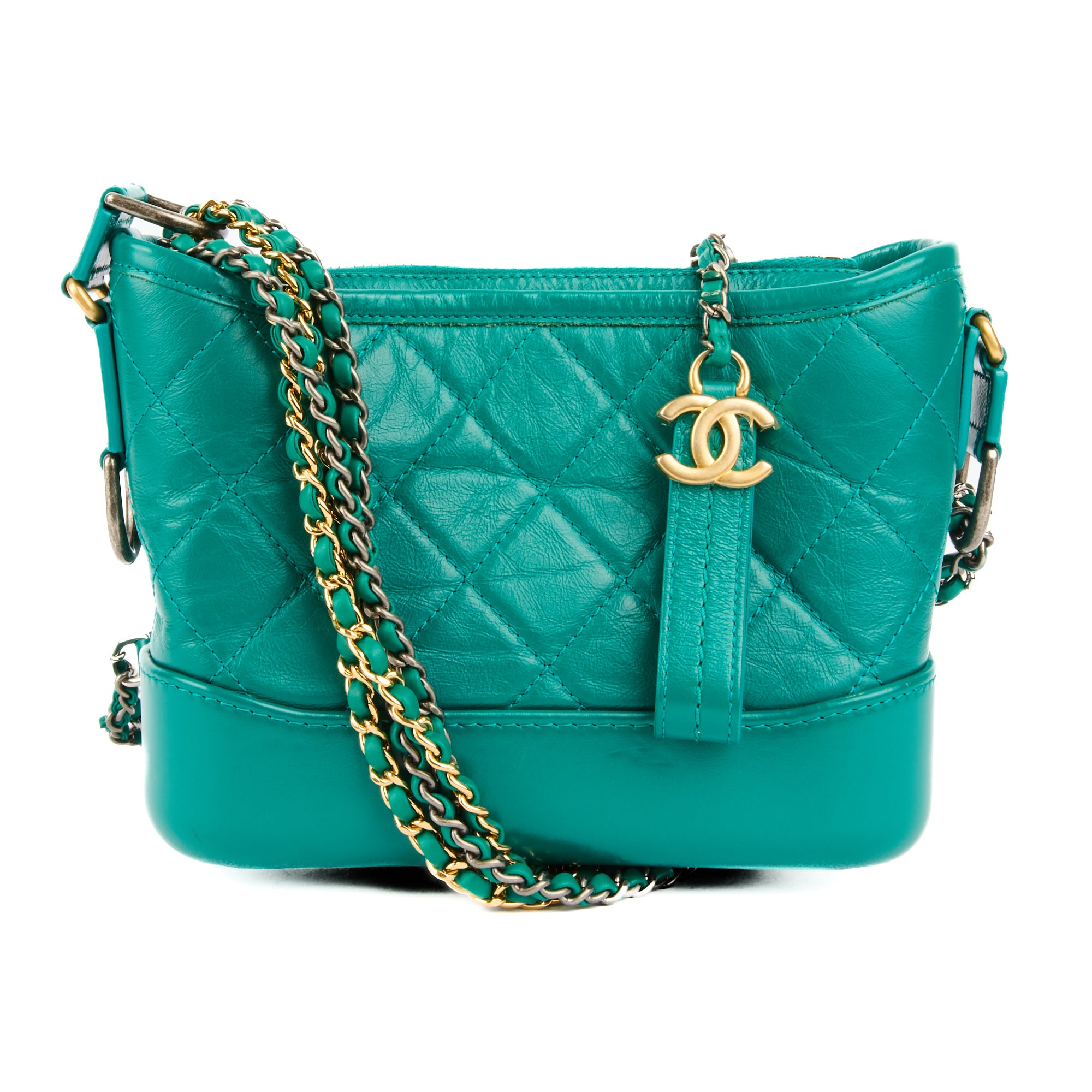 CHANEL - Sac bandoulière Gabrielle Small cuir vert - Handbag