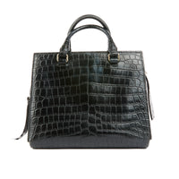 SAINT LAURENT - Sac à main de jour East Side cuir croco noir - Handbag