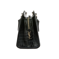 SAINT LAURENT - Sac à main de jour East Side cuir croco noir - Handbag