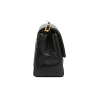 CHANEL - Sac bandoulière Mini square Classique cuir noir - Handbag