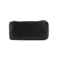 CHANEL - Sac bandoulière Mini square Classique cuir noir - Handbag