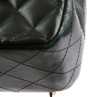 CHANEL - Sac bandoulière Mini square Classique cuir noir - Handbag