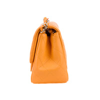 CHANEL - Sac bandoulière Mini Square Classique cuir abricot - Handbag
