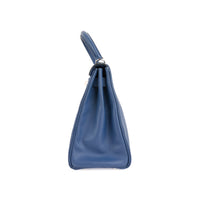 HERMES - Sac Kelly 28 Bleu cuir togo  - Handbag